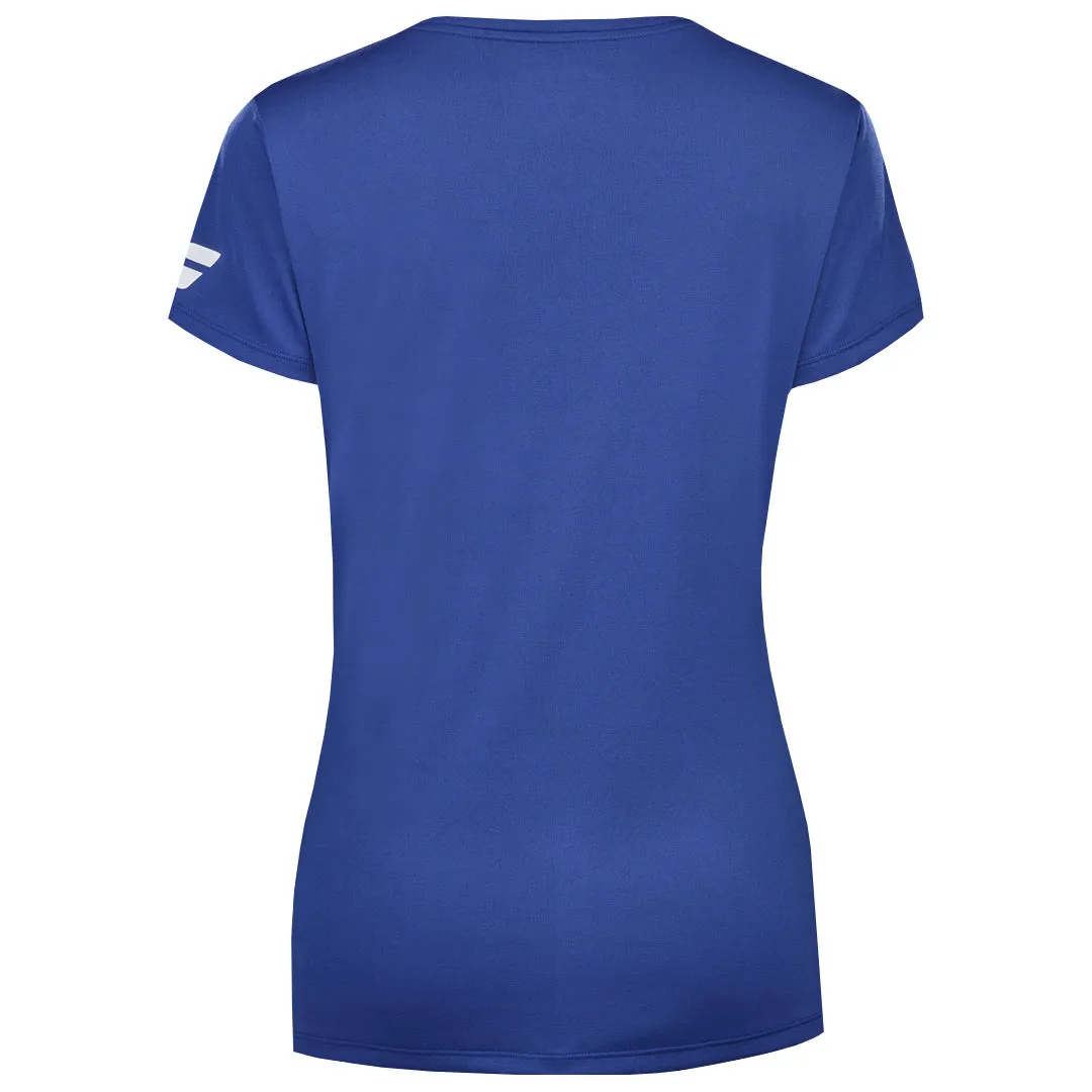 Babolat Girl's Play Cap Sleeve Top - Sodalite Blue Roll - Up Design Insulating