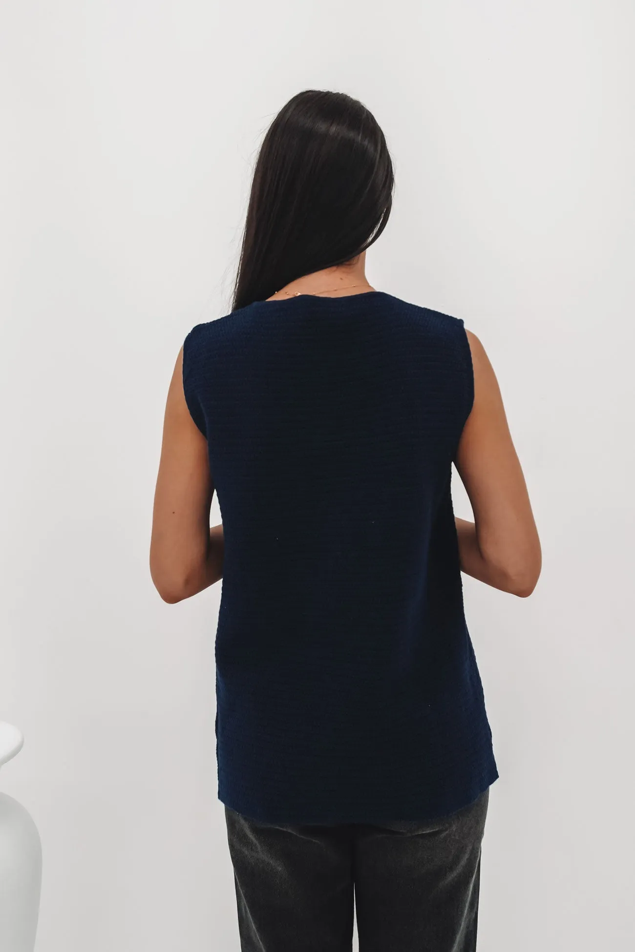 mid - range price Kiele Knit Vest Navy