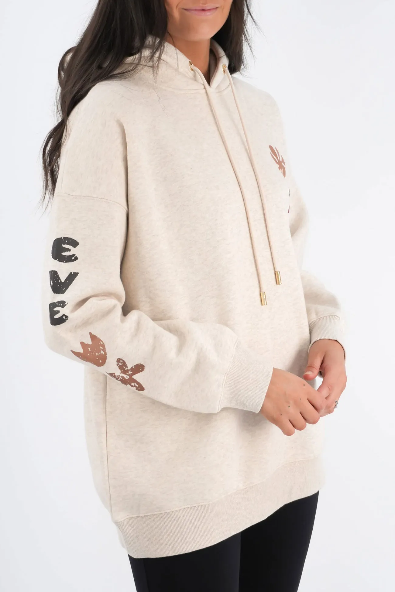 Elements Oversized Hoodie Oat Hooded style