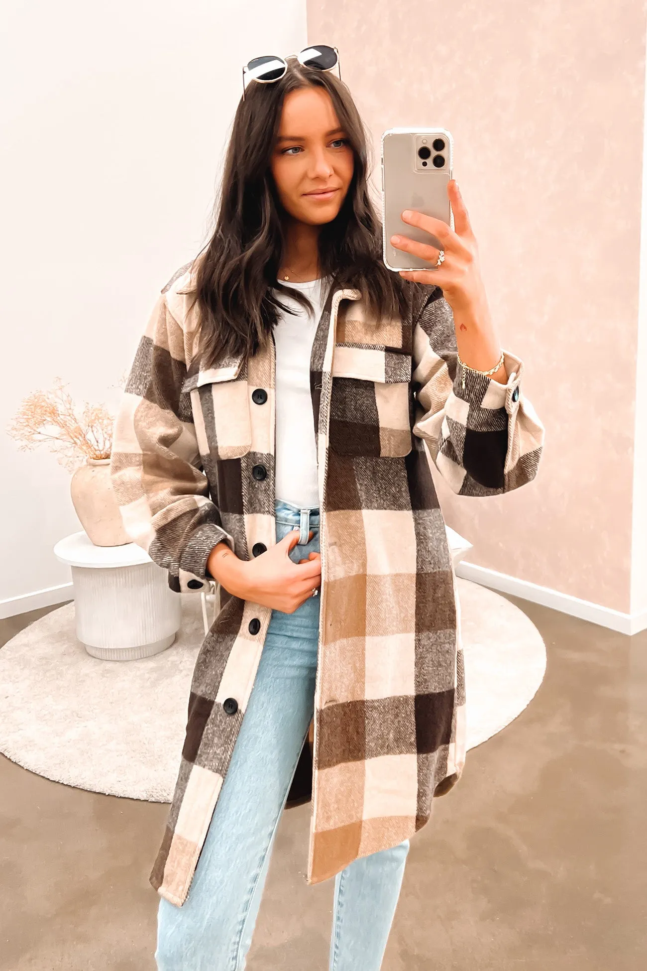 Malina Shacket Brown Clean Fit
