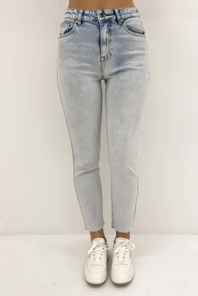 Subtle Detail Monica Mom Comfort Jean Bleach