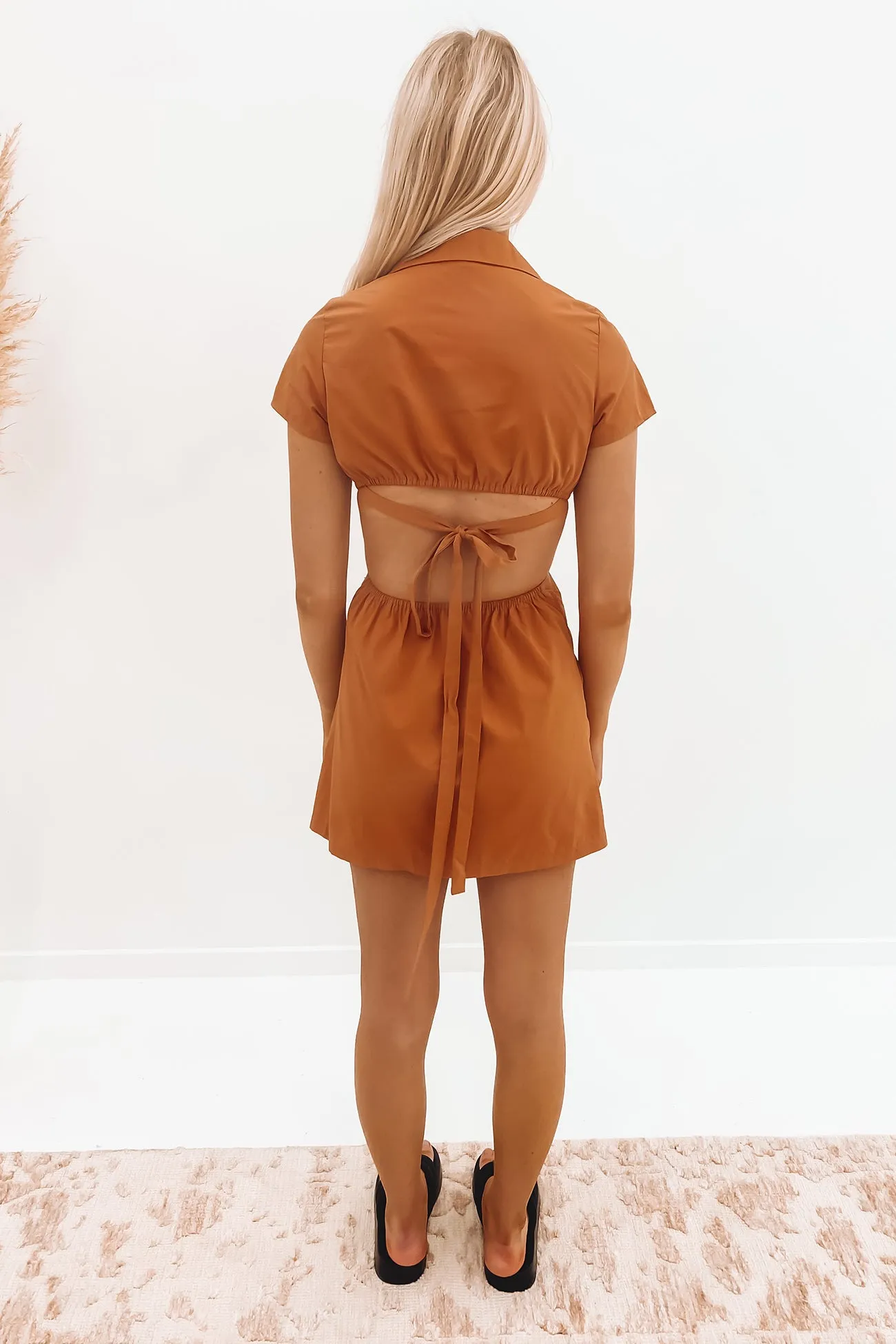 Monique Mini Dress Tan Grace Soft