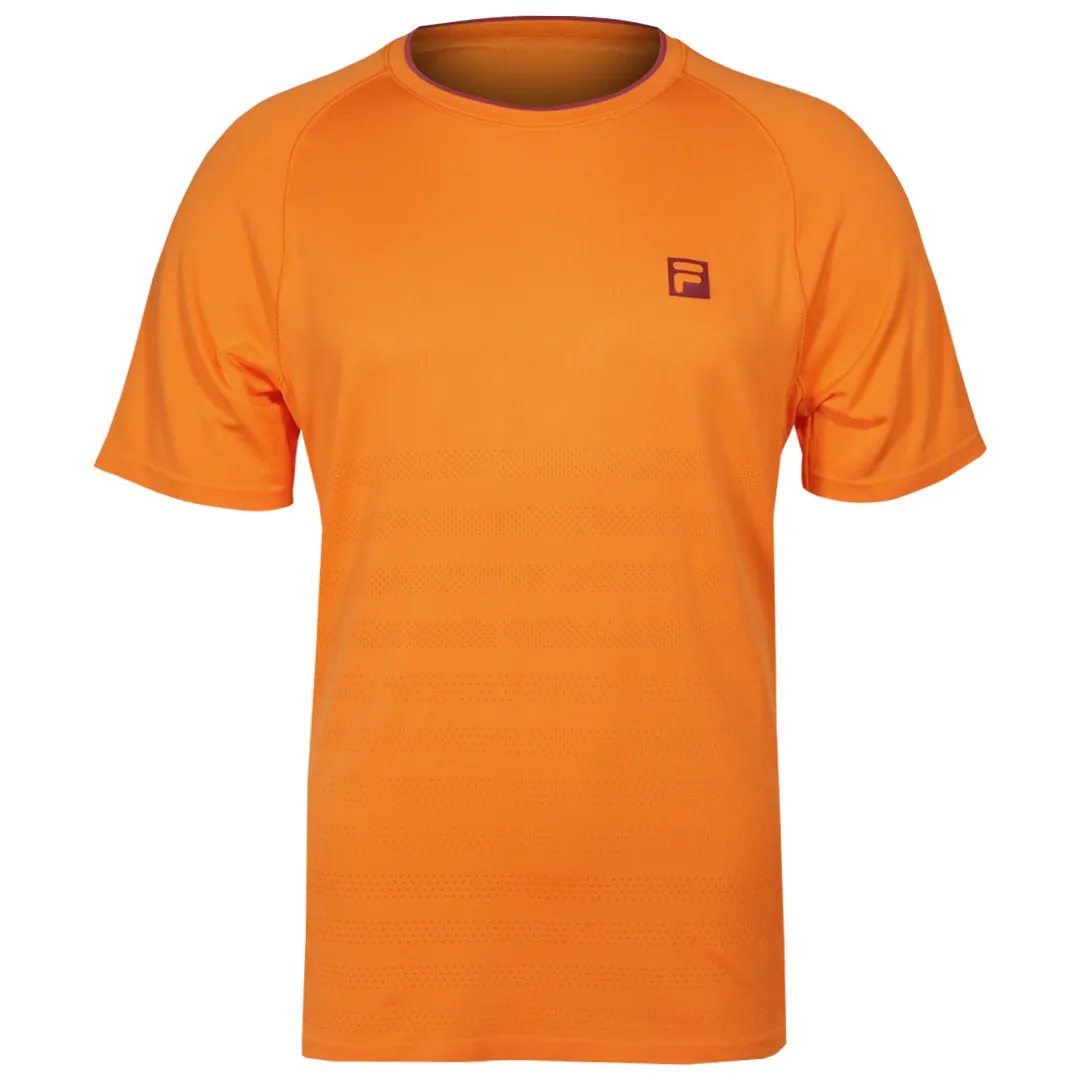 shrink - resistant Modern Look monochromatic Fila Men's Ace Seamless Crew - Orange