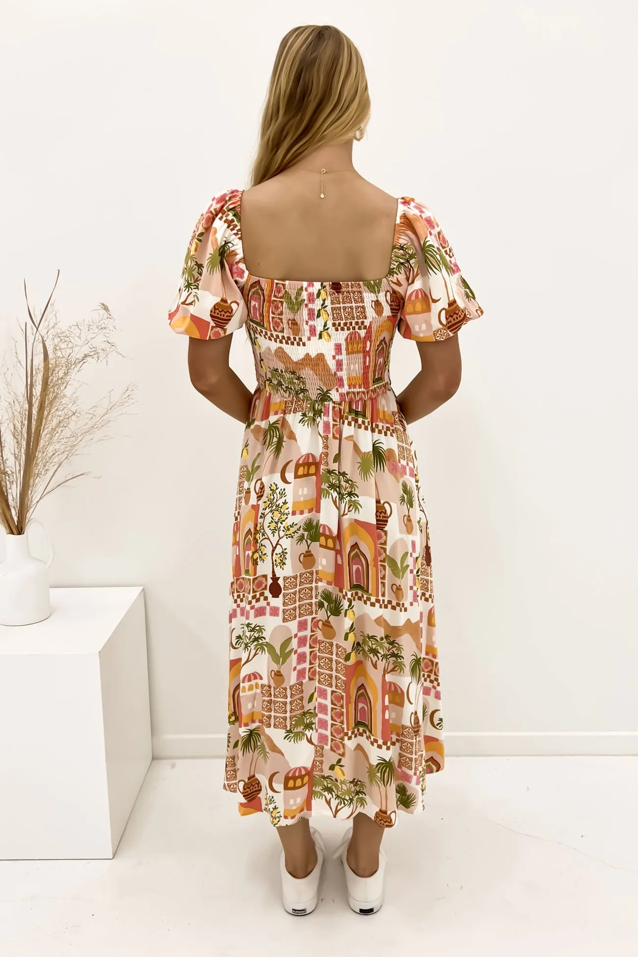 Understated Charm Travel Fashion Monroe Midi Dress Morocco