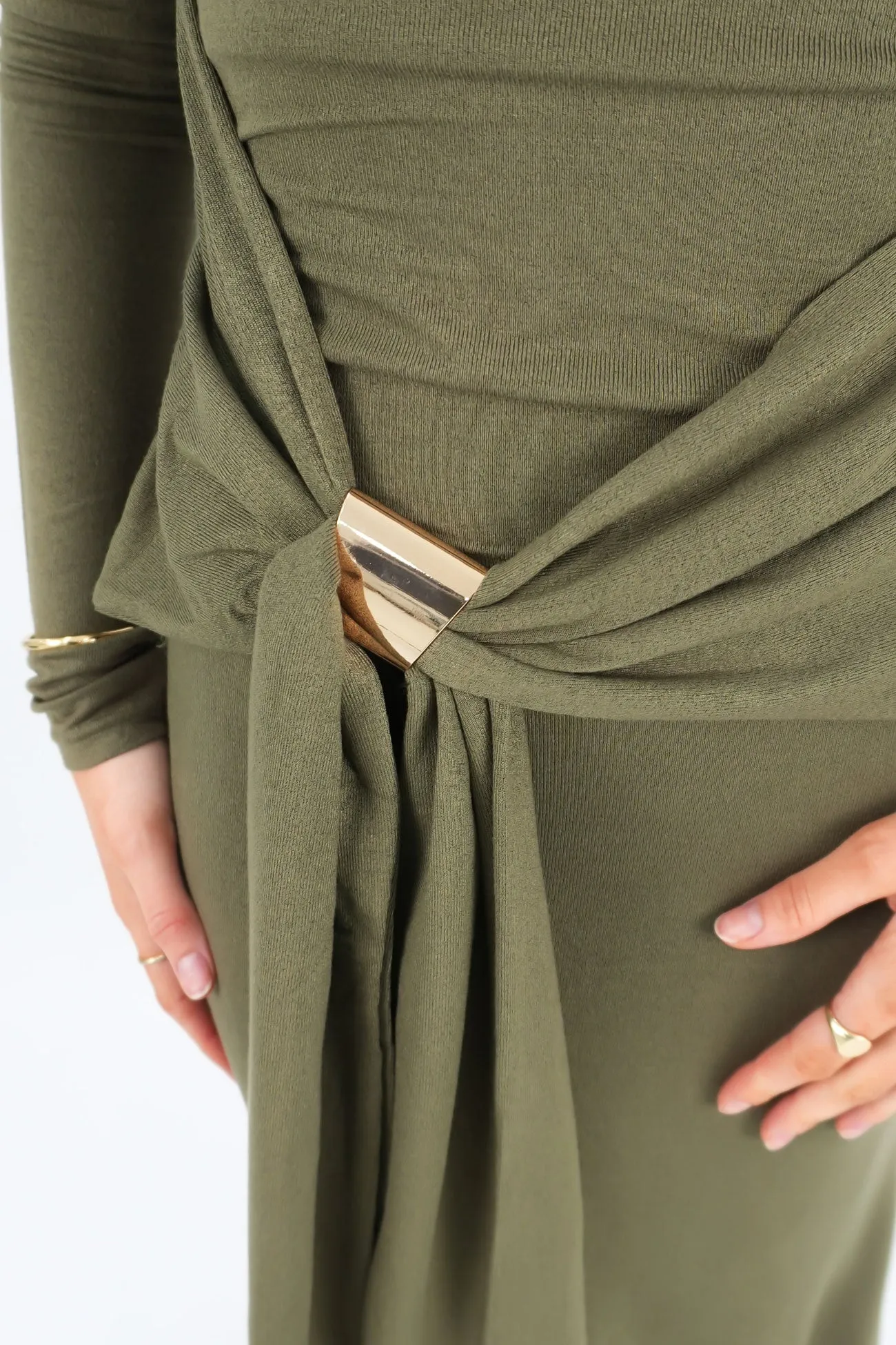 Monty Maxi Dress Olive Elegant Wearable