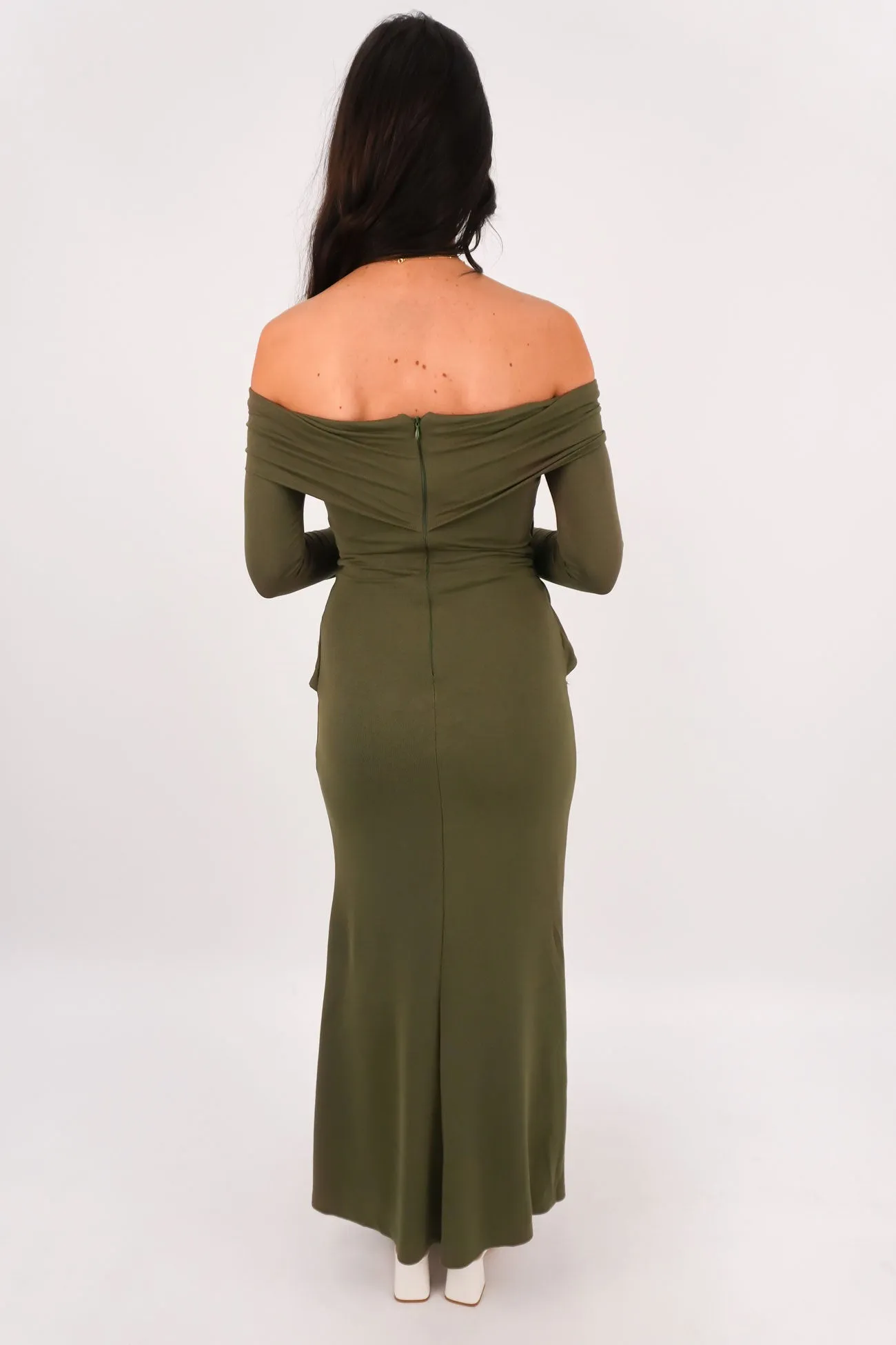 Monty Maxi Dress Olive Dressy Yet Comfortable Functional Fit