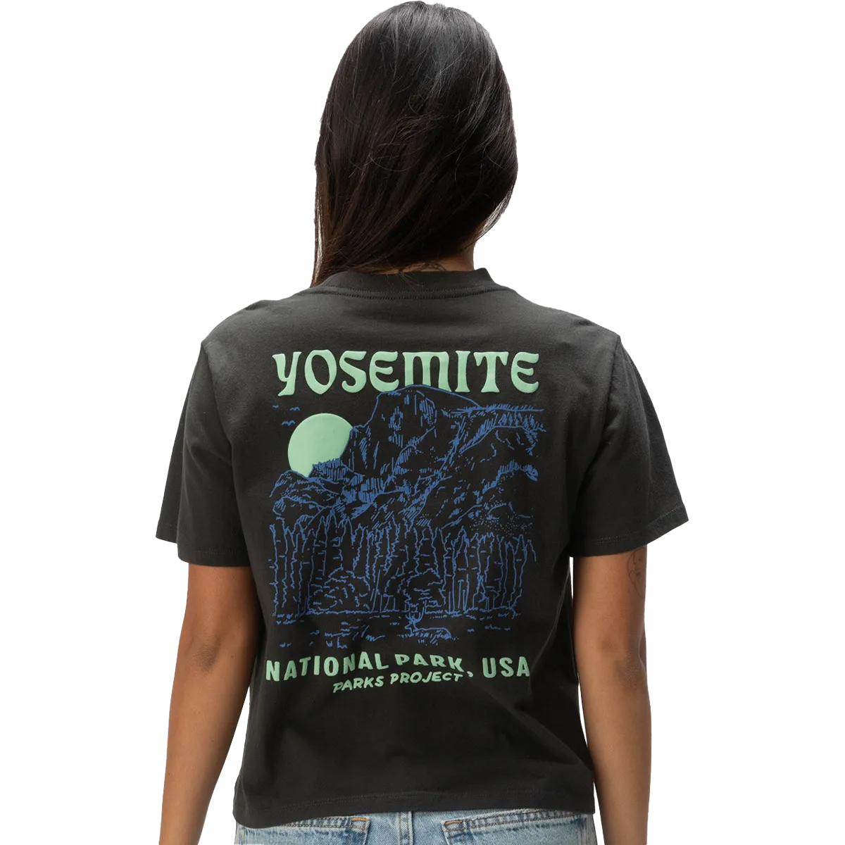 Cozy Touch StretchFabric Women's Yosemite Puff Print Short Sleeve Boxy Tee