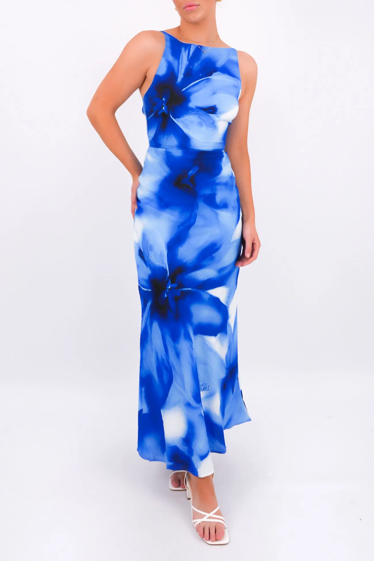 Torla Maxi Dress Blue Office Glam