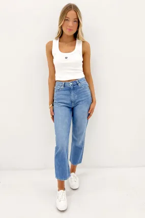 Everyday Neutral High Straight Crop Jean Blue Envy