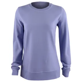 MPG Women's Cozy Fleece Side Pullover - Jacaranda Patterned Design Indoor Wear Lightweight Material