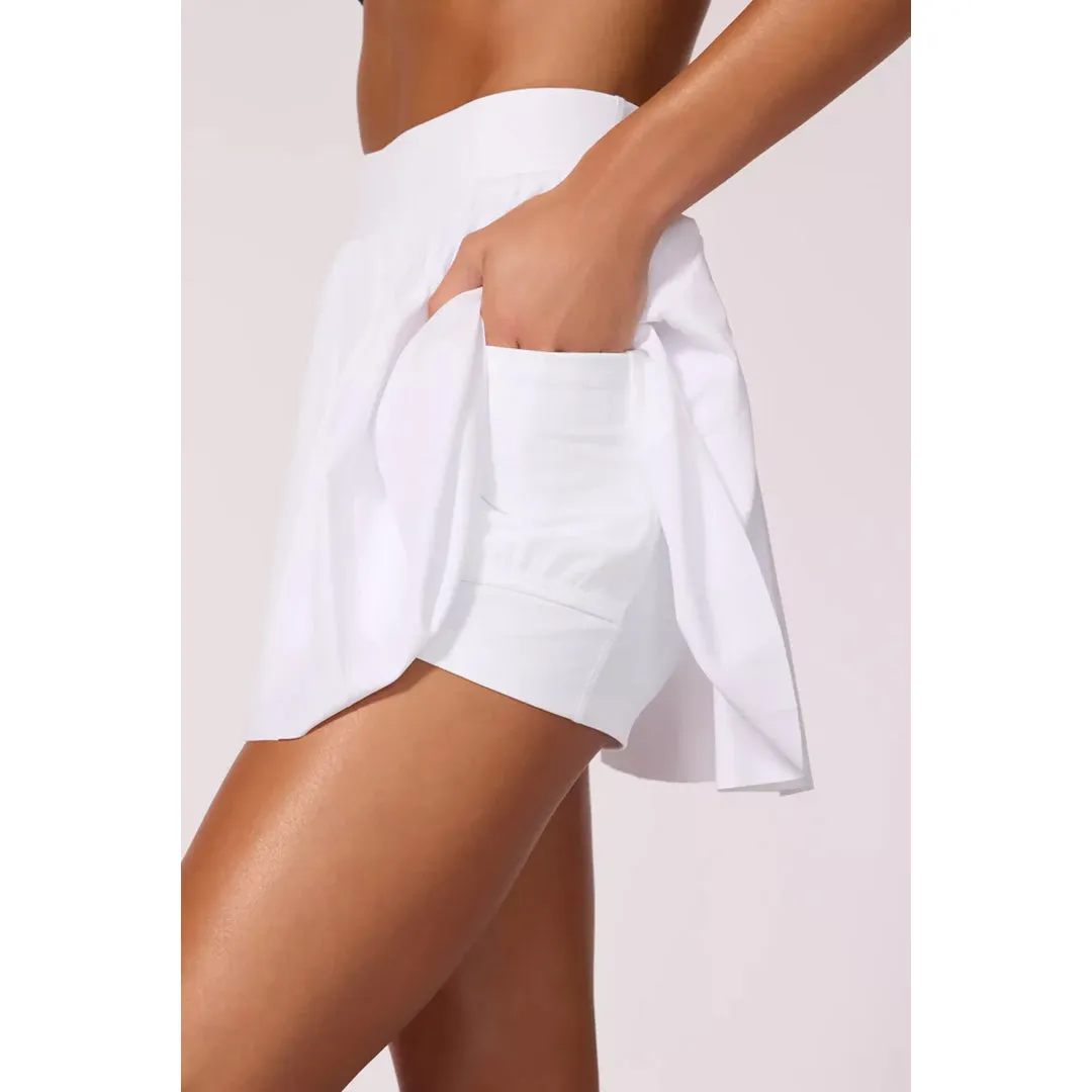 silk fabric Wide Leg MPG Women's Inspire High Rise Club Skort - White Anti-Puncture
