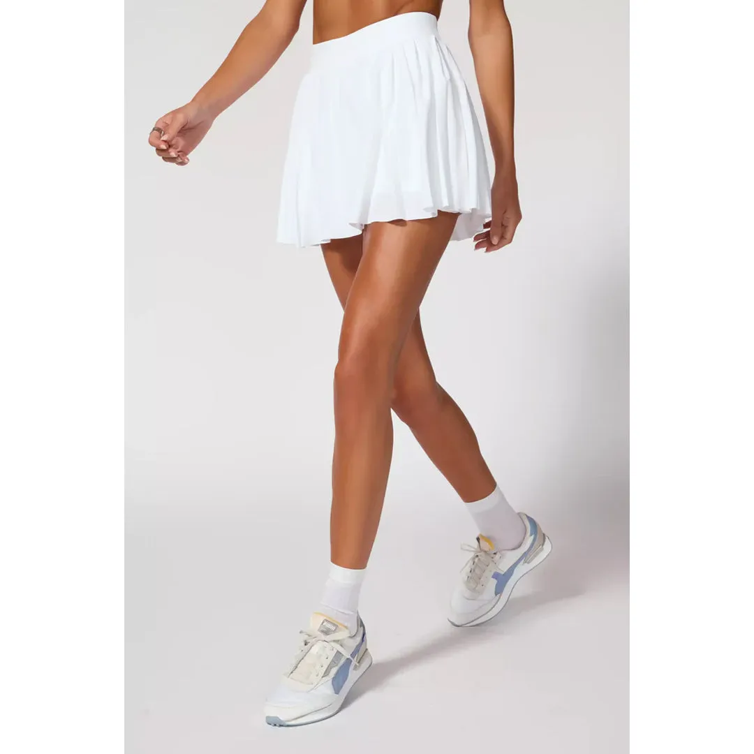 Flare leg tailored look MPG Women's Inspire High Rise Club Skort - White Anti-Puncture