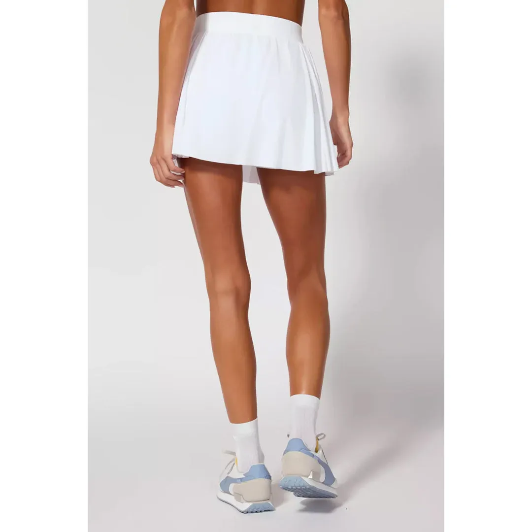 Lace - trimmed All Season MPG Women's Inspire High Rise Club Skort - White Anti-Puncture