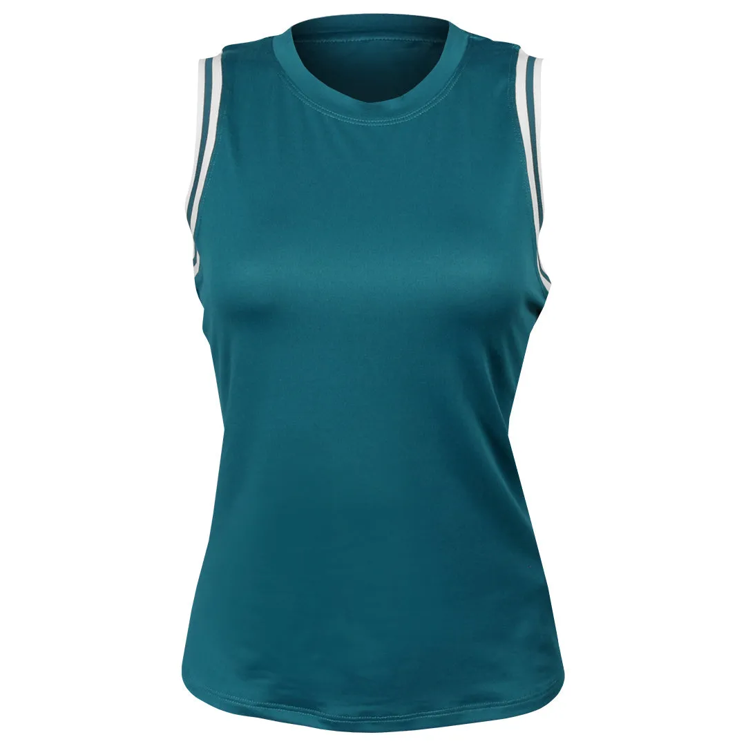 MPG Women's Pace Tank - Moroccan Blue Refined Craftsmanship Non-Stretch