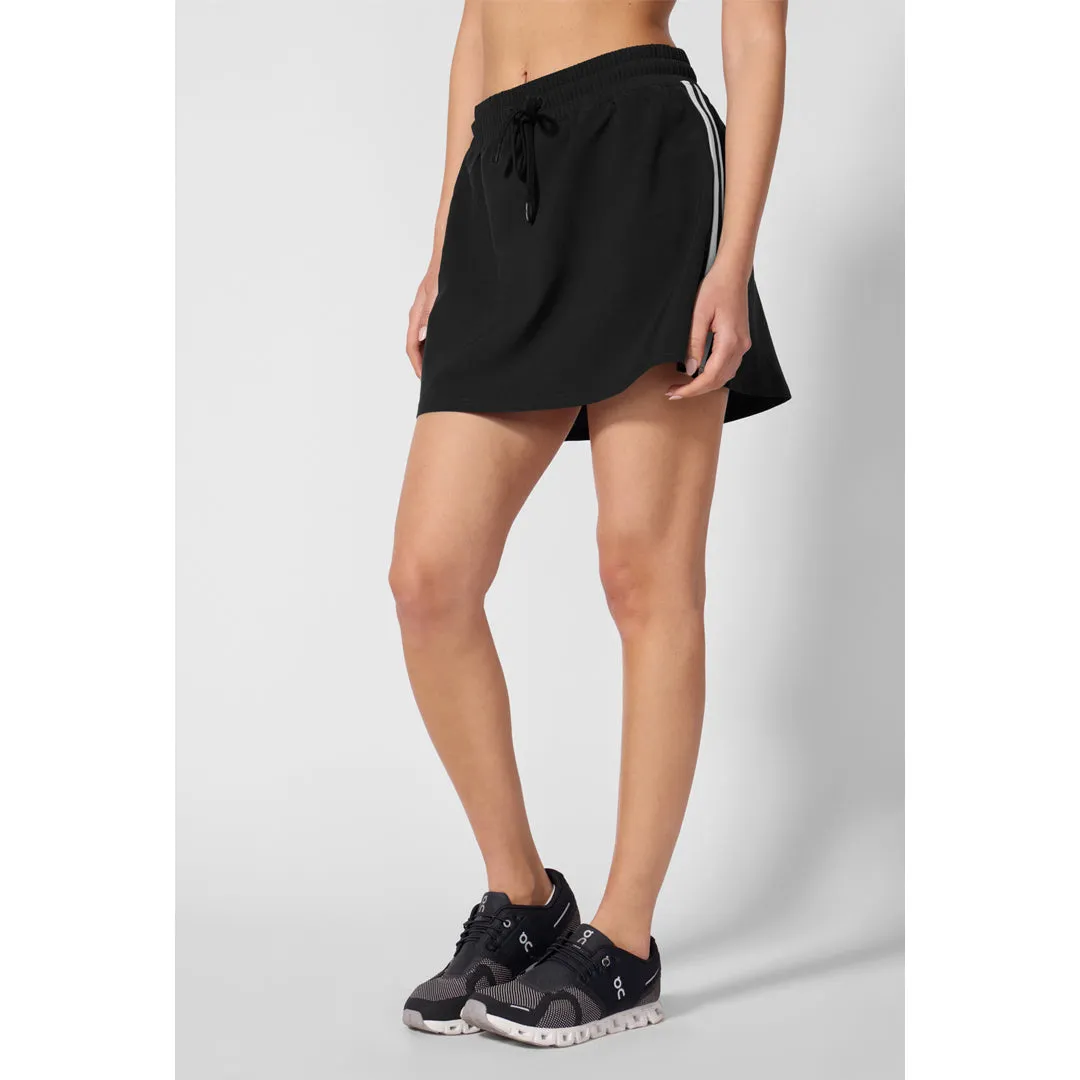 Organic Thin fabric MPG Women's Rove A-Line Skort - Black folding