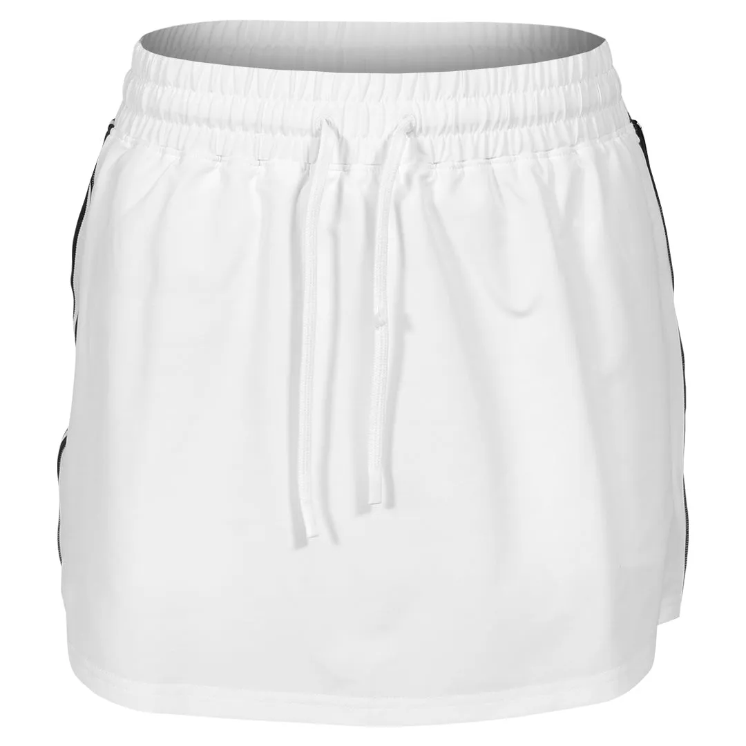 MPG Women's Rove A-Line Skort - Brilliant White Luxury Design UV Protection Button - front