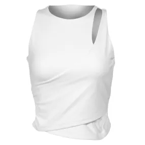 color - fast Wear - Resistant MPG Women's Velocity Crossover Tank - Brilliant White packable