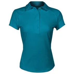 Fashionable Style Pleated design MPG Women's Vital Short Sleeve Polo - Moroccan Blue Ergonomic Design
