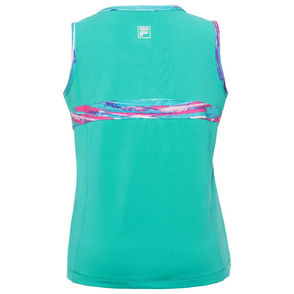 Fila Girl's Blue Wave Tank - Bluebird Leather Wrinkle-Free