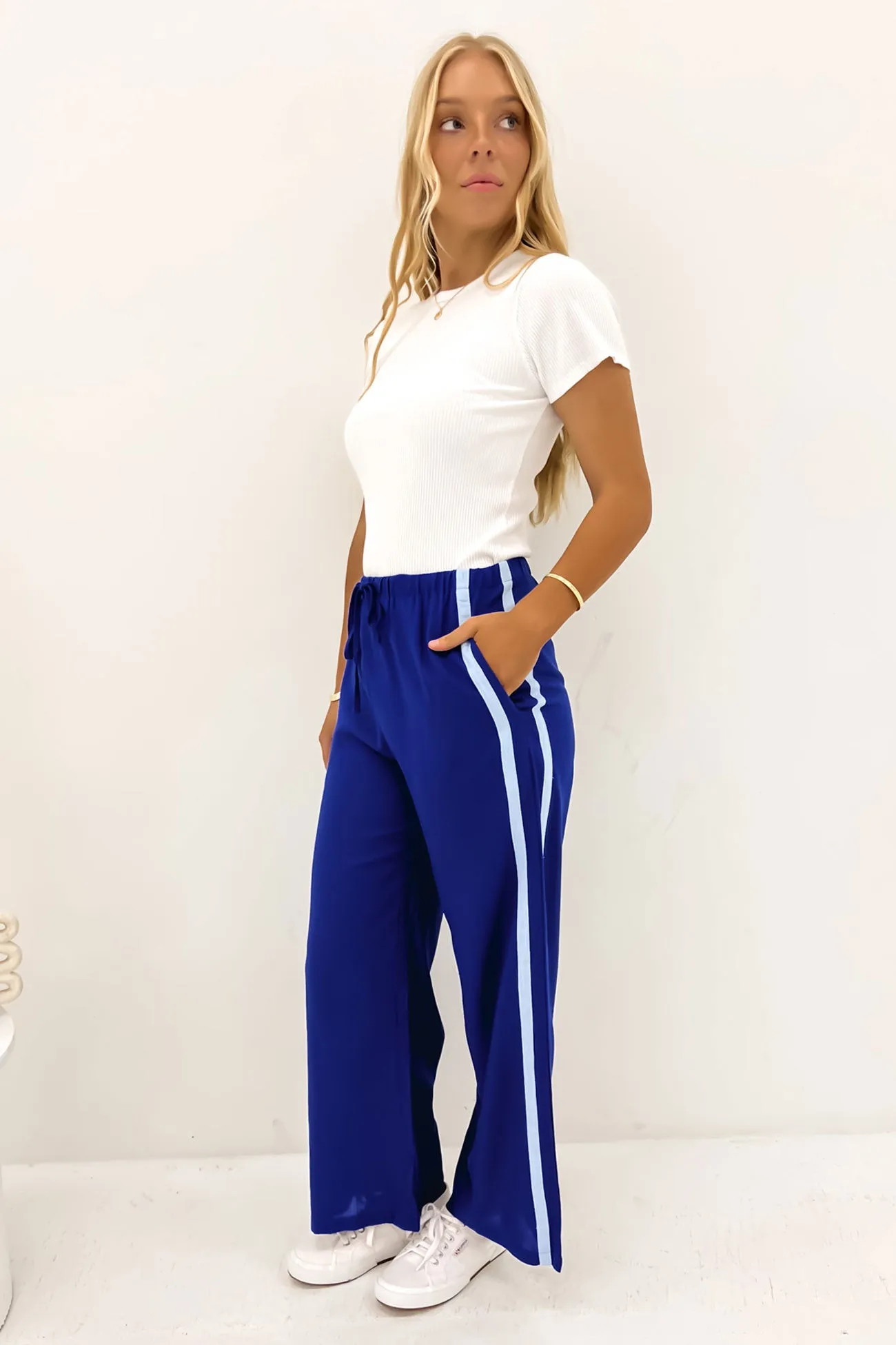 Basic Style Versatile Fashion Charlotte Pant Blue
