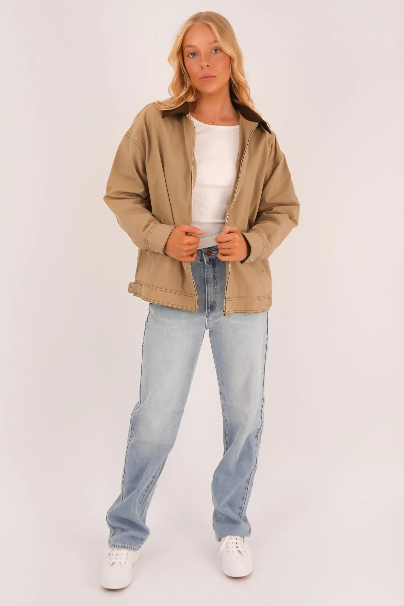 Structured Casual Fit Charles Jacket Natural