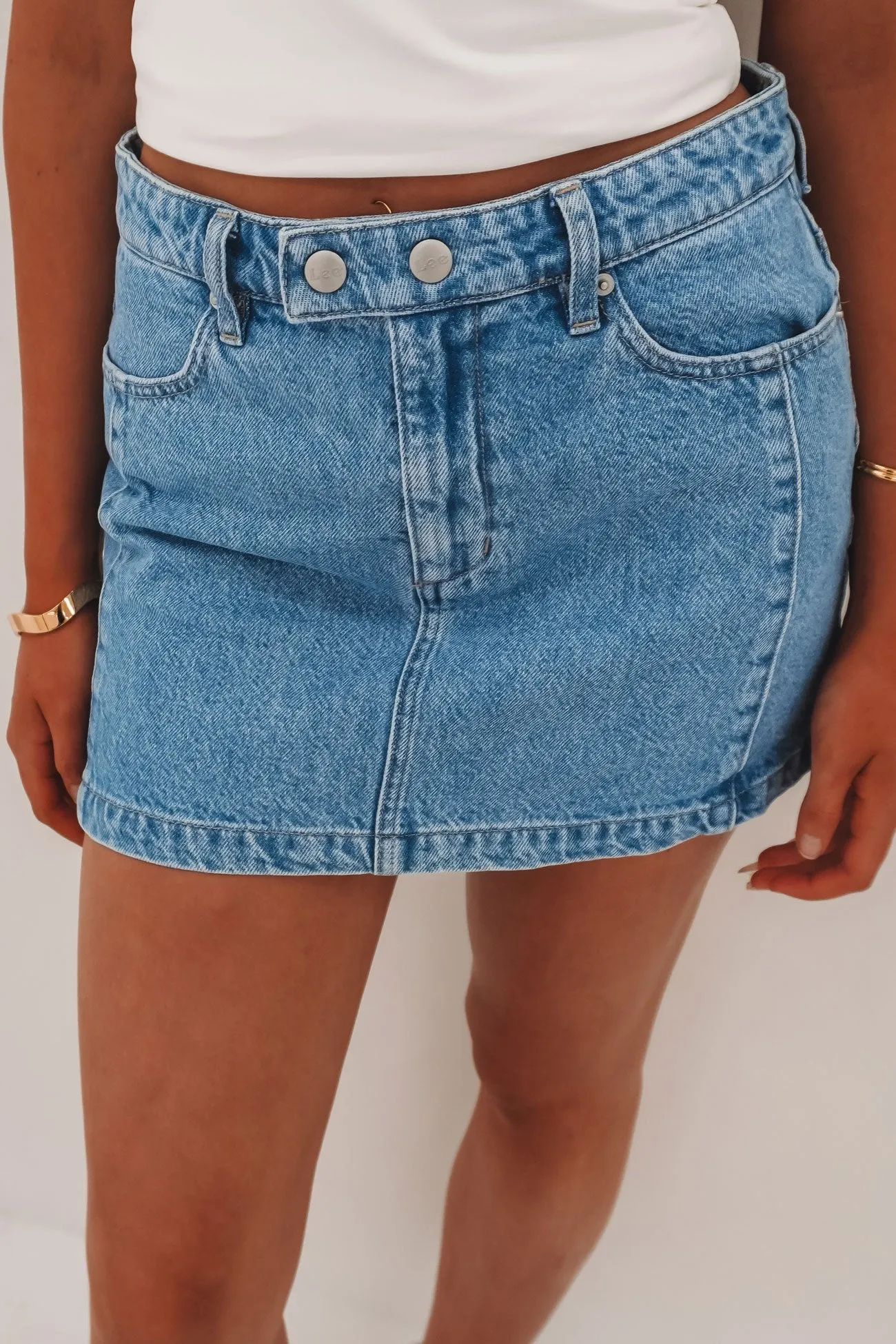 Cultural Event Lightweight Material Mid Mini Moto Skirt Blue Monday