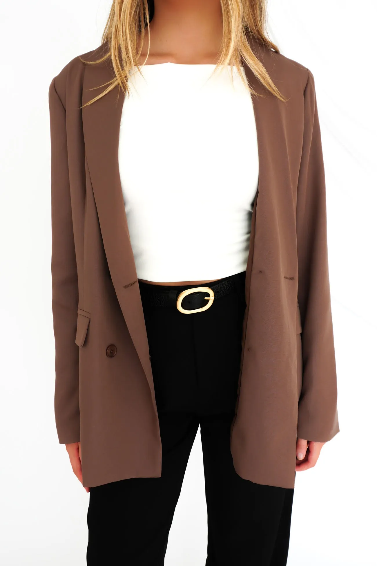Muse Blazer Cocoa Trail To Town City Look