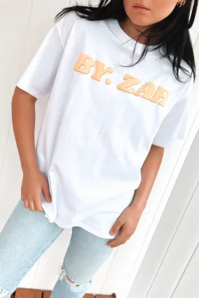 Take It Easy Tee White Reinforced Collar Silk combination