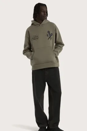 Nailed Relaxed Hoodie Khaki UV Block