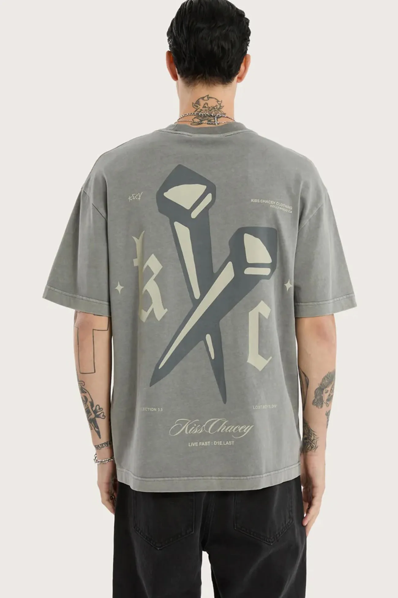 Nailed Street Tee Pigment Frost Grey Chill Wear