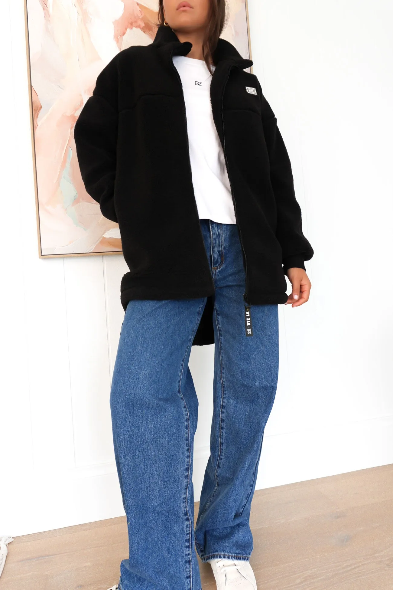 Nate Teddy Jacket Black Quick Release Buckles