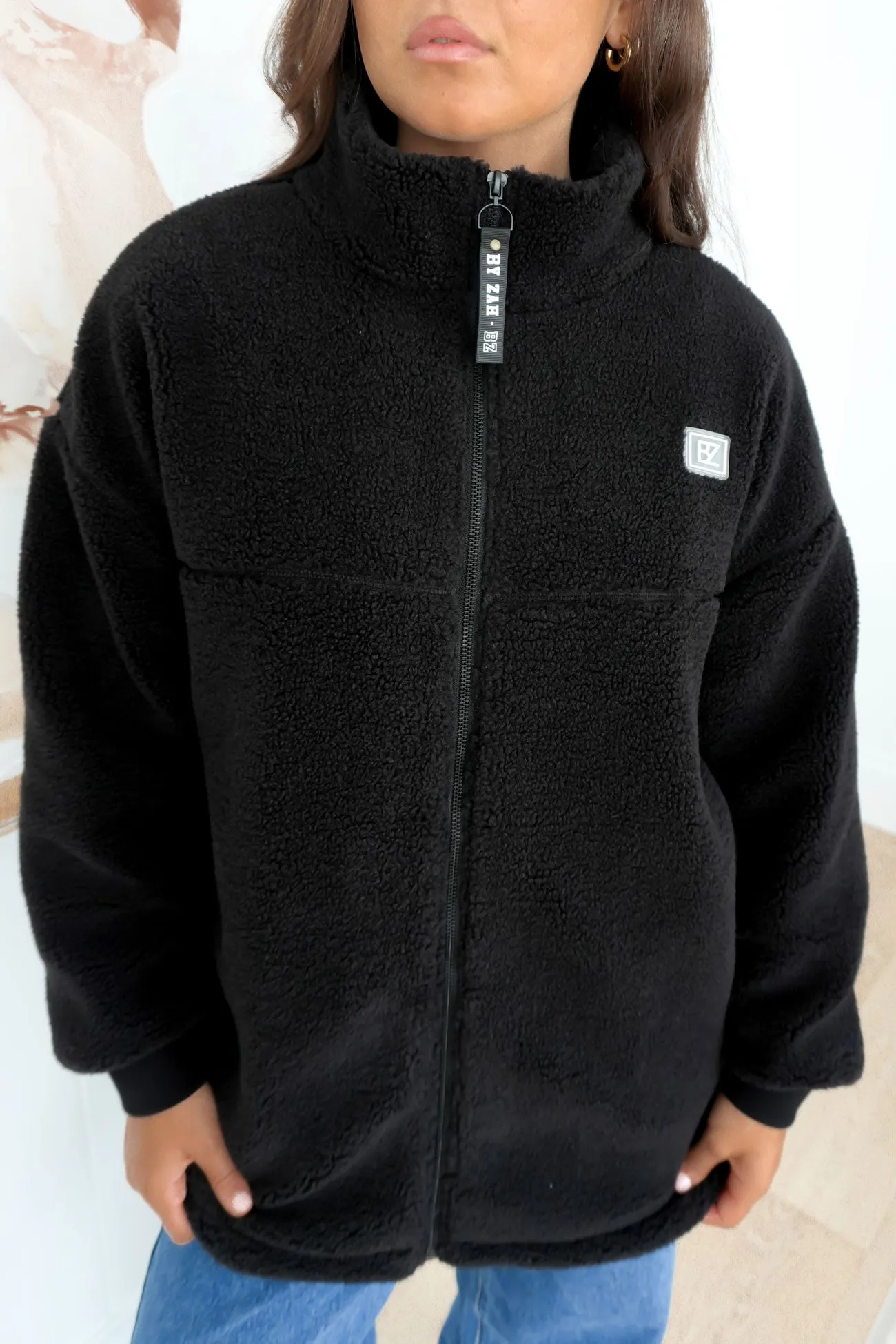 Nate Teddy Jacket Black Classic Urban Wear MeshLinedVents