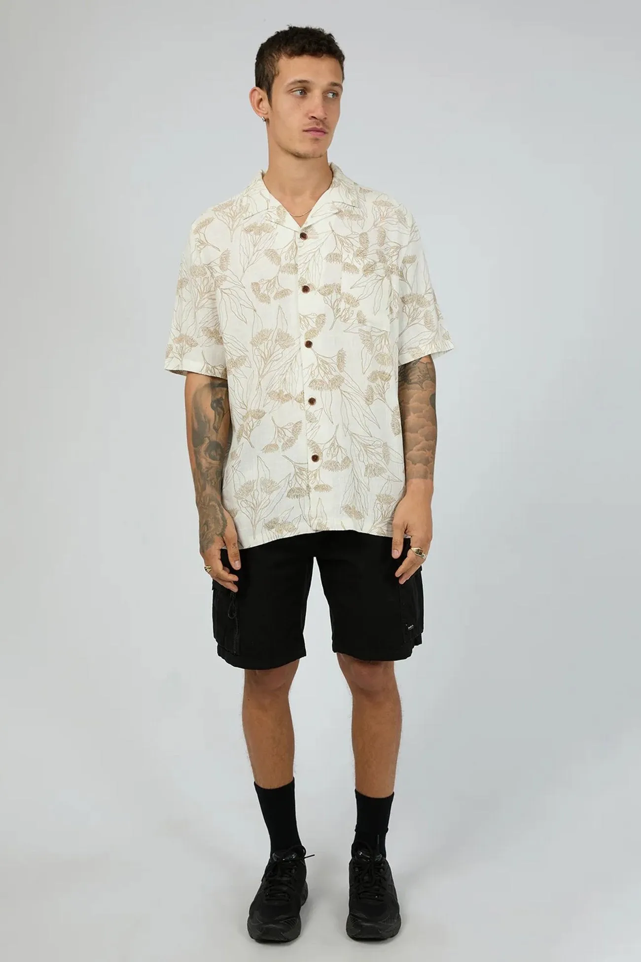 Anti Pill Treatment Native Short Sleeve Shirt Multicoloured