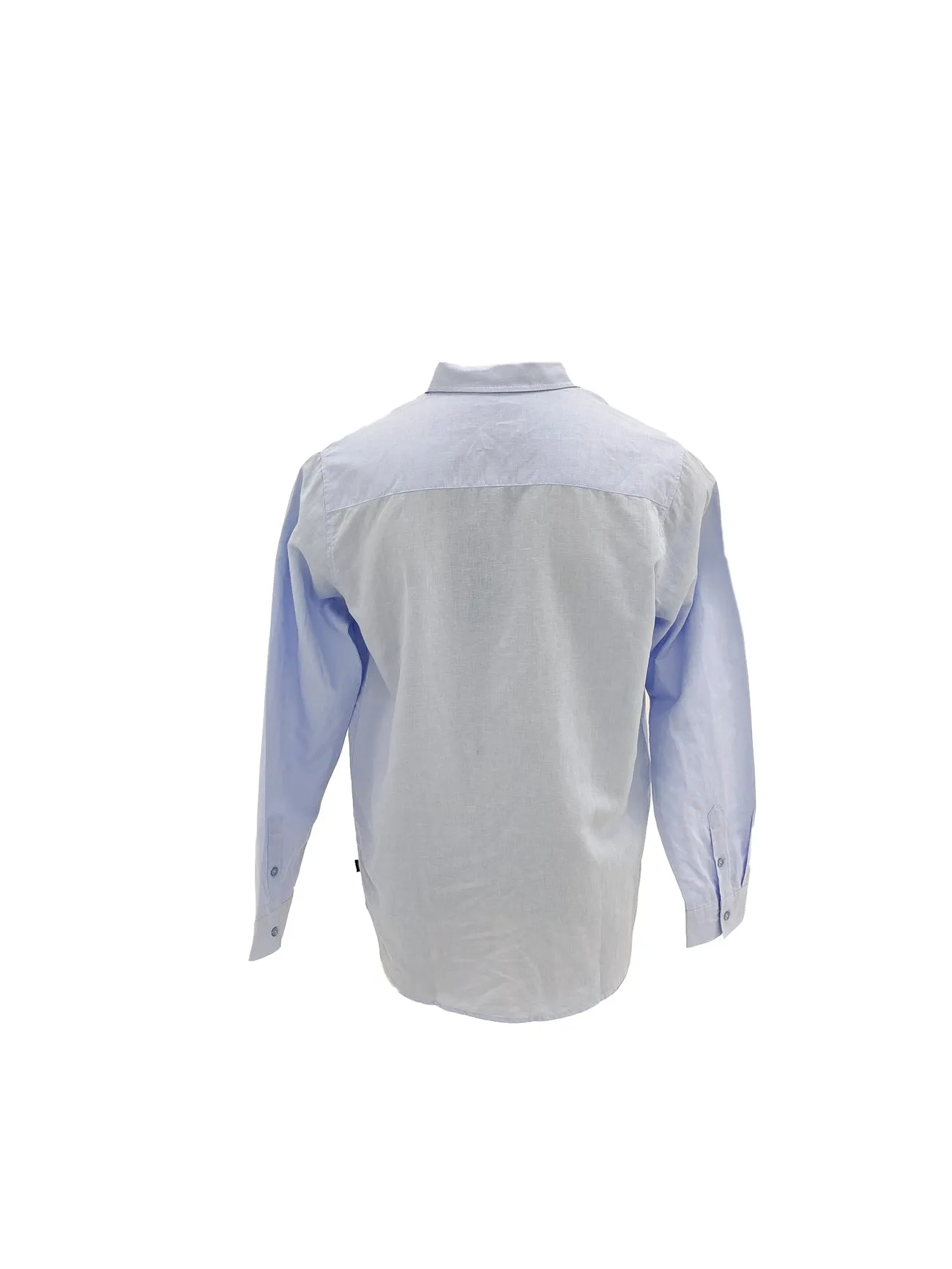 Linen Long Sleeve Shirt II Blue Youthful Vibe Button-up