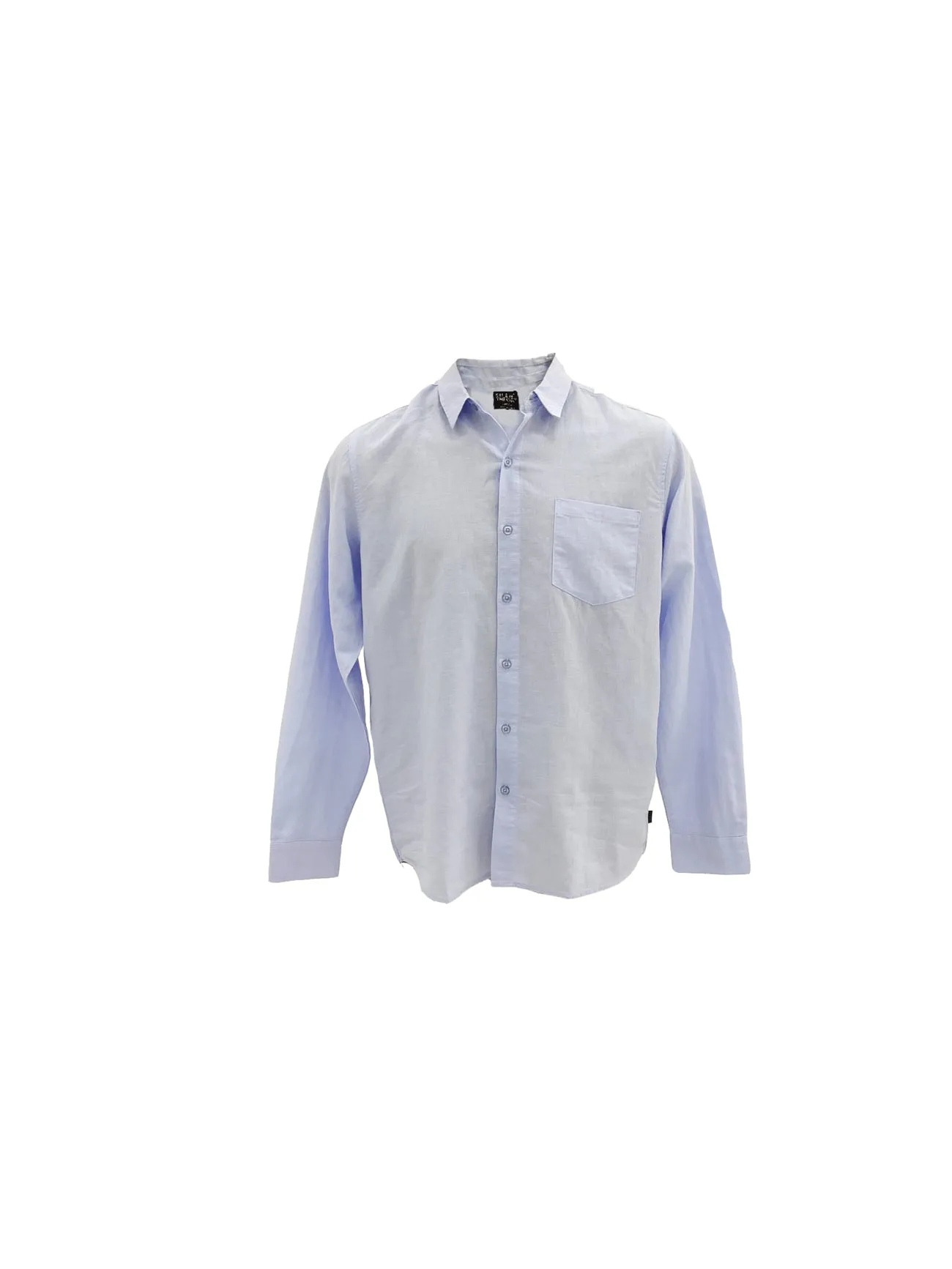 Linen Long Sleeve Shirt II Blue Versatile Look
