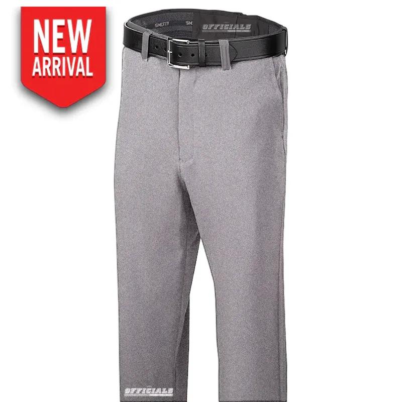 DurablePolyester New! Tapered-Fit Lightweight Heather Grey Flat Front Base Pants