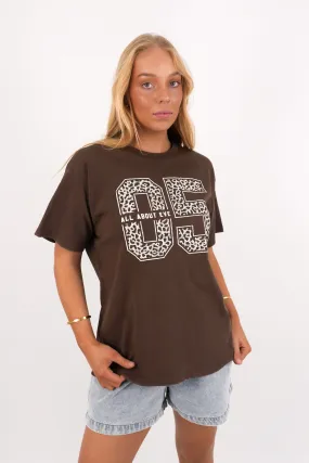 UV Protective Fabric Simple Comfort Wear Nico Relaxed Tee Brown