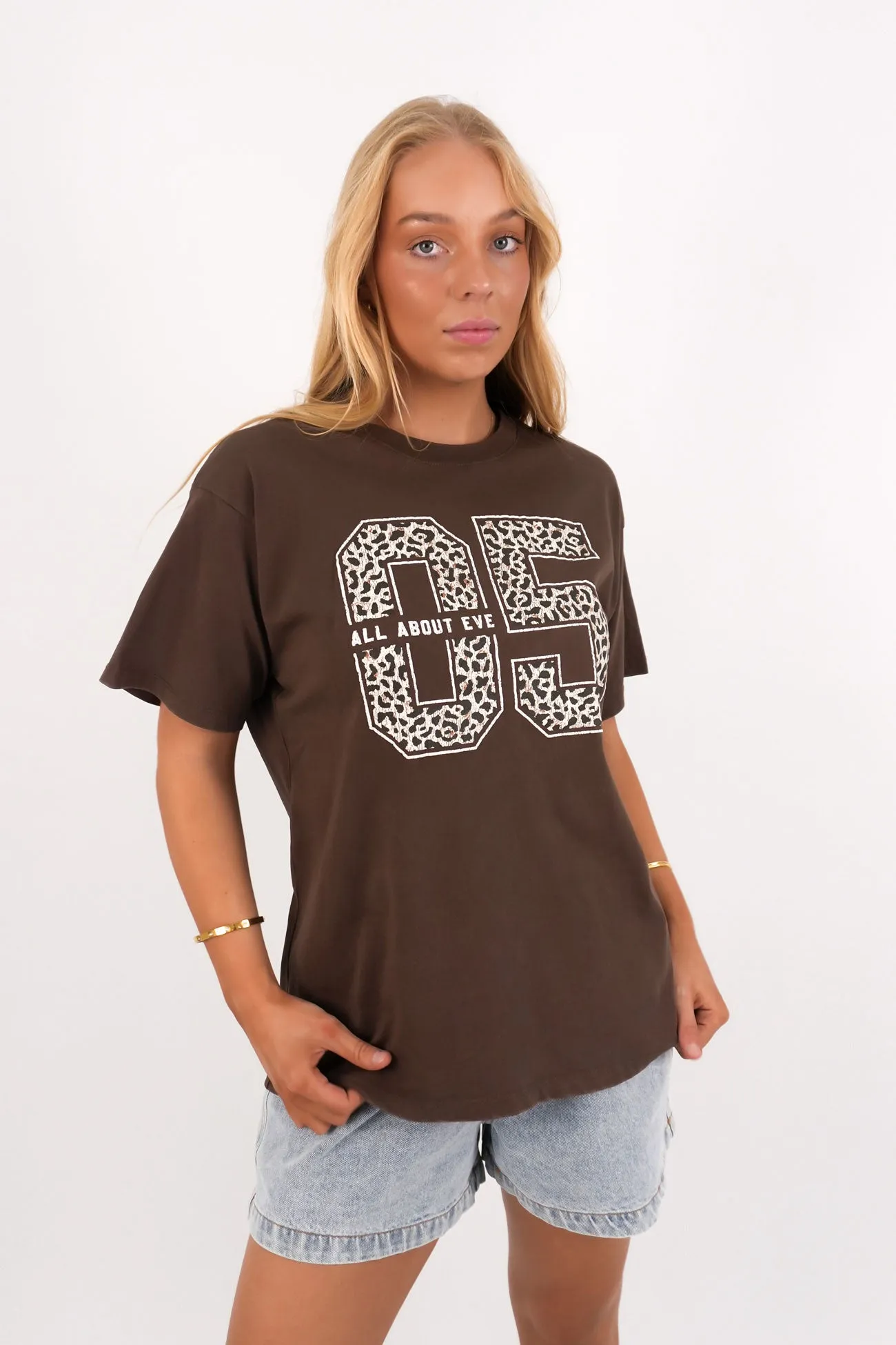Light Fashion Nico Relaxed Tee Brown
