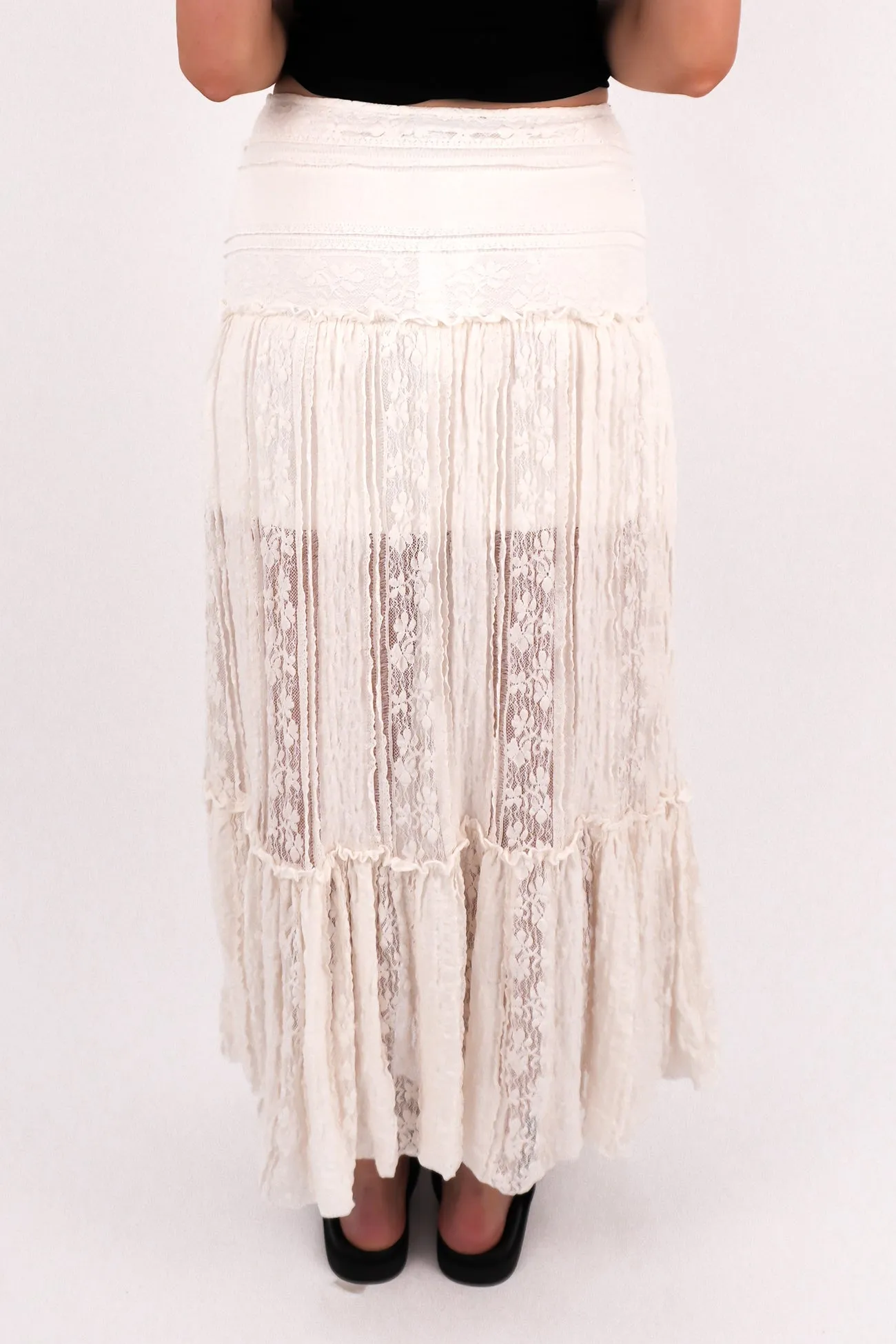 Thermoregulating Fabric Jessie Maxi Skirt Vintage White