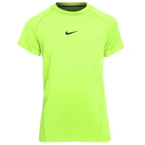 Nike Boys Pro Short Sleeve - Volt loops