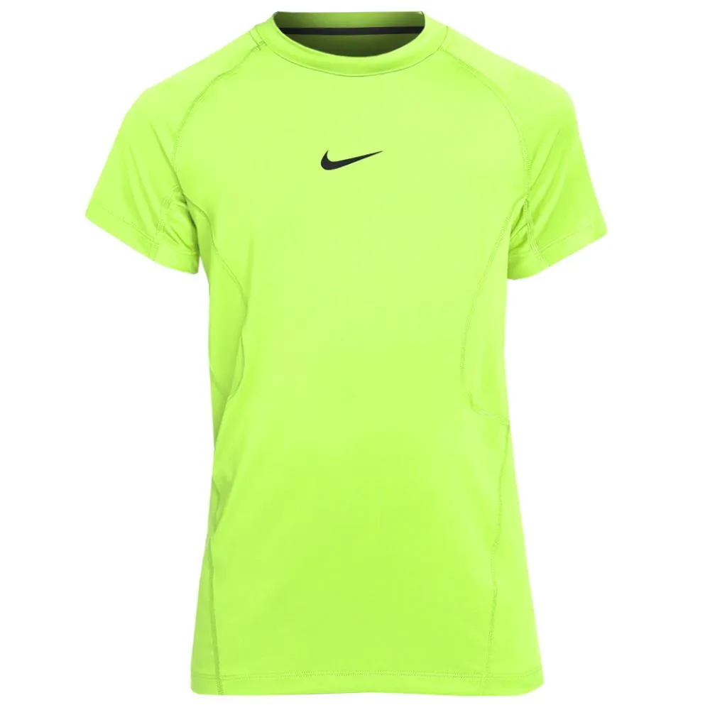Nike Boys Pro Short Sleeve - Volt loops