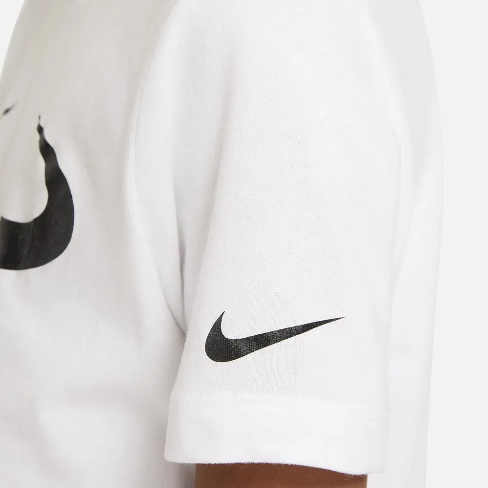 Nike Boys Rafa Tee - White/Black Stretchable Fabric
