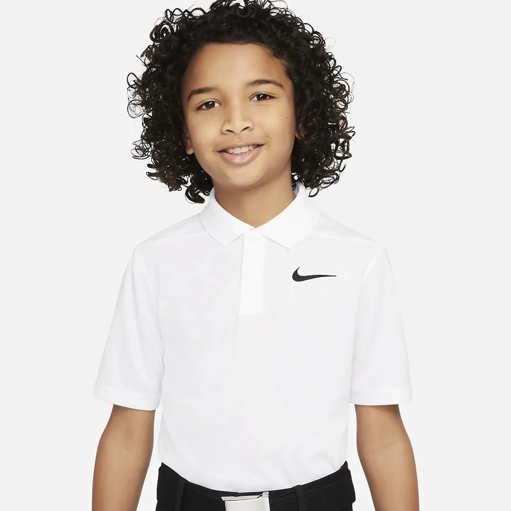 Nike Boys Victory Polo - White Long - sleeve
