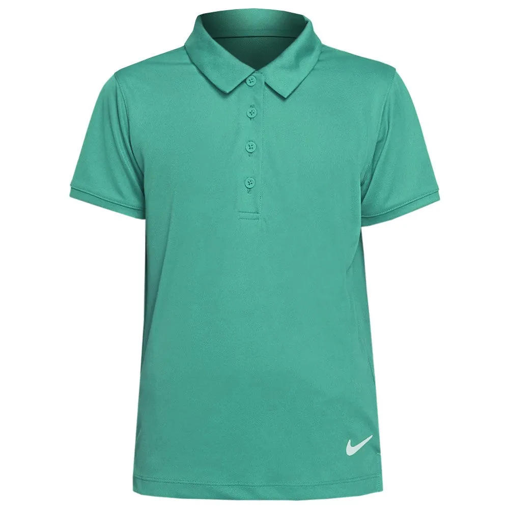 Nike Girls Victory Polo - Washed Teal Pockets Design