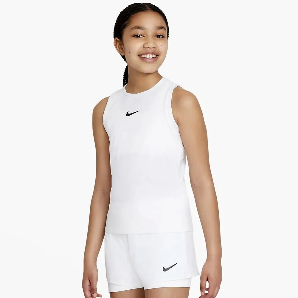 Waistband Design Sheer fabric Nike Girls Victory Short - White