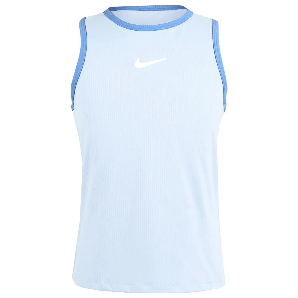 Nike Girls Victory Tank - Blue Tint/Polar Hand washable button detail