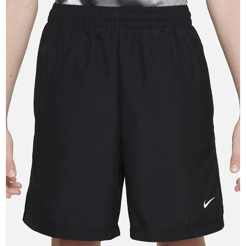 Opaque Snap Button Nike Junior Multi Woven Short - Black