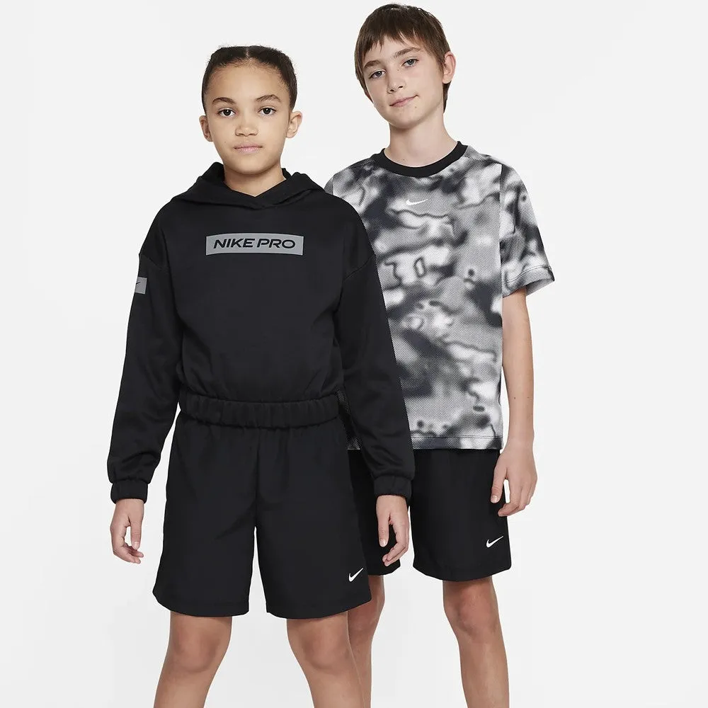 Blend Fabric Decorative buttons Nike Junior Multi Woven Short - Black