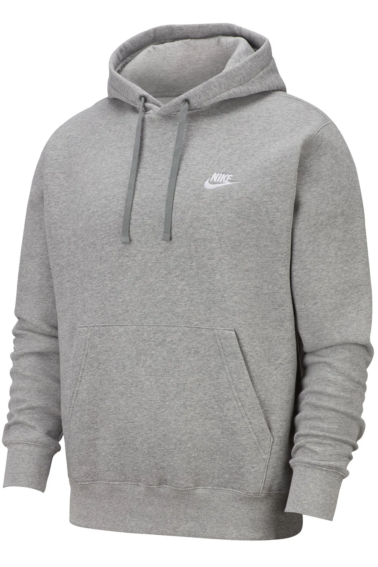 Weekend Vibe High Collar Style Nike Sportswear Club Pullover Hoodie Dark Grey Heather