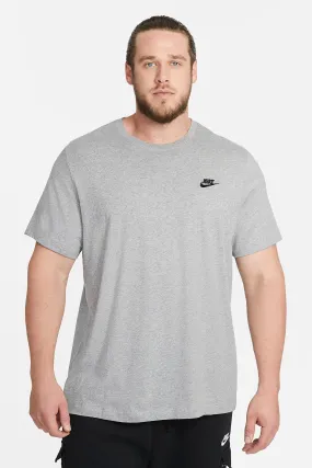 Nike Sportswear Club Tee Grey Heather Cozy Layering